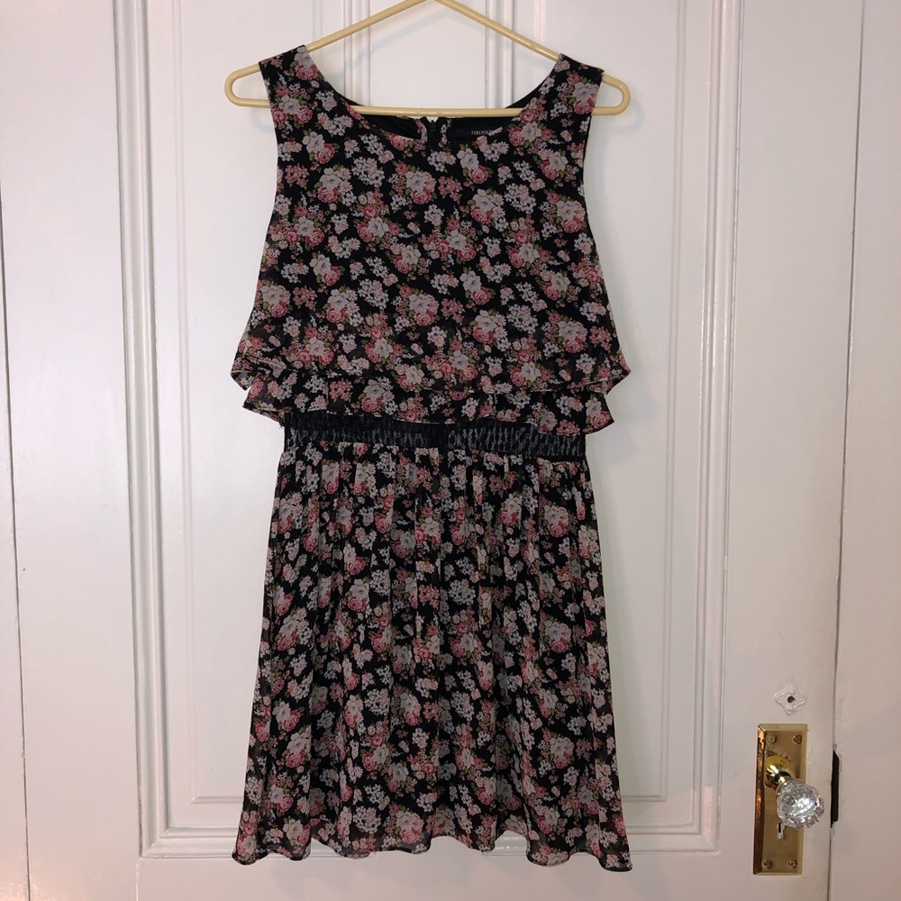 Mock-two piece dress